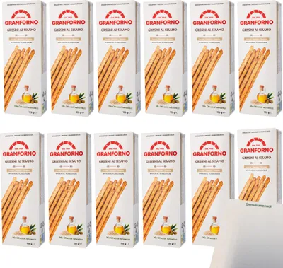Produktbild von Knusprige Grissini mit Sesam VPE (12x125g Packung) + usy Block