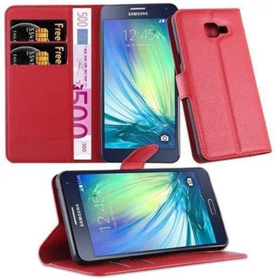 Immagine prodotto di Cadorabo custodia per Samsung Galaxy A5 2016 custodia protettiva in rosso custodia per cellulare cover chiusura magnetica