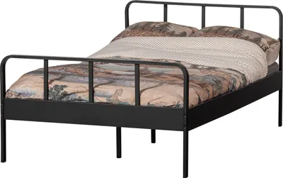 Produktbild von WOOOD Mees Doppelbett Metallbett, 120 x 200 cm, Schwarz