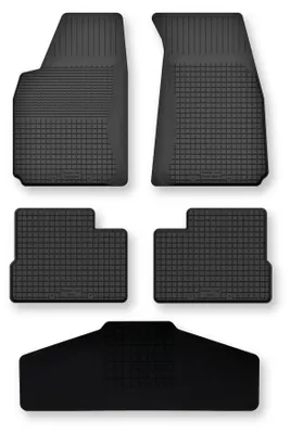 Zdjęcie produktu dla Dywaniki gumowe z tunelem do Daihatsu Cuore V 1997-2003 (hatchback) – 5 szt., czarne, dobierane – Wielganizator Semi-Universal