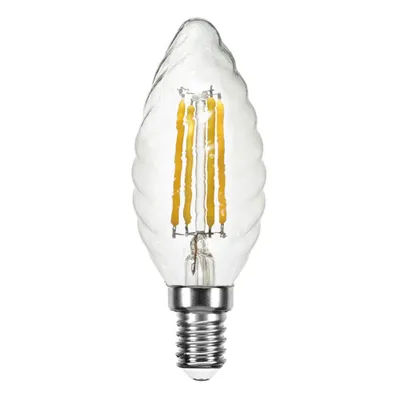 Image de Led Filament Source D'Éclaraige Bougie Tournée 4w = 40w E14 Transparent Twisted