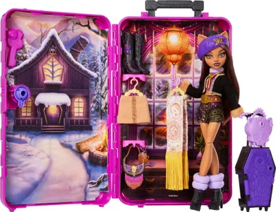 Produktbild von Monster High Skulltimate Secrets Clawdeen Wolf Puppe mit Kleiderschrank, 19 Überraschungen