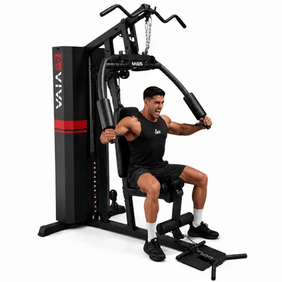 Produktbild von Kraftstation AsVIVA MG5 Pro 40-in-1 mit 73 kg Gewichtsblock – Home Gym, Multifunktions-Kraftstation, Kabelzugstation für Ganzkörpertraining