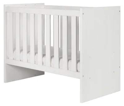 Immagine prodotto di Lettino robusto 60x120 trasformabile in letto per bambini 90x200, colore bianco, collezione DANAÉ.