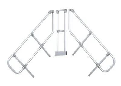 Produktbild von Zarges Handlauf und Plattformgeländer für Überstieg 60° mit 5 Stufen