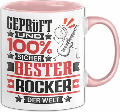 Produktbild von Rocker Geschenk Lustiger Spruch für Rocker Geschenkidee Bester Rocker Der Welt (Rosa)