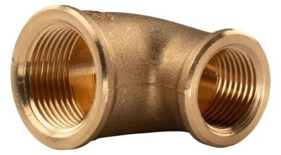 Produktbild von Messing Gewinde-Fitting 90° Winkel reduziert 1/2" IG (DN15) - 3/4" IG ( DN20) - schwere Ausführung