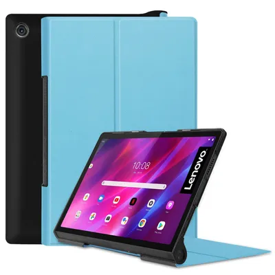 Zdjęcie produktu dla Pokrowiec na tablet Lenovo Yoga Tab 11 YT-J706F 2021 11 cali Smart Cover Case z funkcją podstawki i automatycznym usypianiem/budzeniem Jasnoniebieski