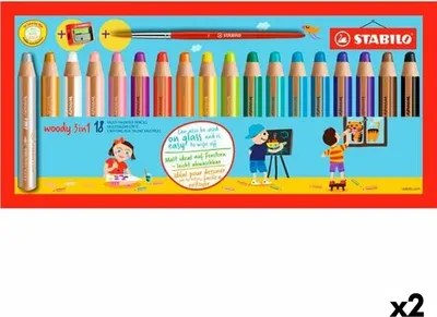 Image de Crayons de couleur Stabilo Bunt 18 pièces (2 pièces)