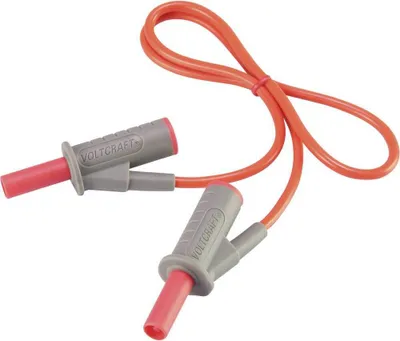 Produktbild von VOLTCRAFT MSB-501 Sicherheits-Messleitung Lamellenstecker 4 mm Lamellenstecker 4 mm 0.50 m Rot 1 St.