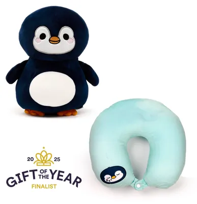 Immagine prodotto di Cuscino da viaggio Adoramals Penguin Swapseazzz + Plü schtier