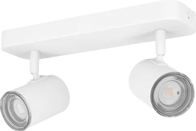 Produktbild von EGLO Deckenlampe Consuma 1, Spotbalken 2-flammig, Spot Deckenleuchte Badezimmer, Badlampe Decke aus Metall in Weiß, Deckenstrahler mit GU10 , IP44