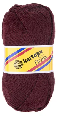 100g Strick-Häkel-Garn KARTOPU FLORA K110 weinrot