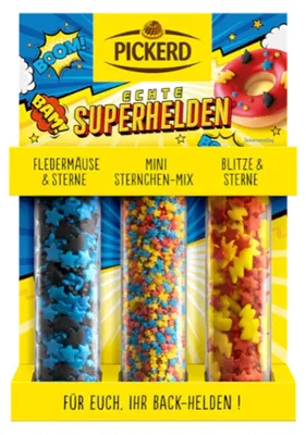 Zdjęcie produktu dla Pickerd zestaw superbohaterów dekoracje cukrowe do dekoracji ciast 68g