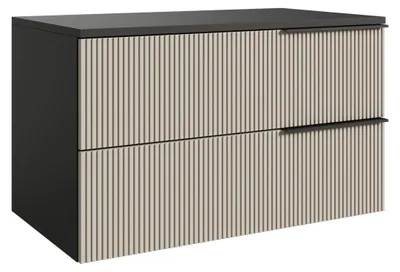 Produktbild von Waschbeckenunterschrank Luna 2S 80 Anthrazit/Kaschmir