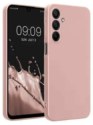 Produktbild von kwmobile Handyhülle für Samsung Galaxy A16 5G Hülle - weiche Silikon Case metallisch schimmernd - Schutzhülle Cover - Metallic Rosegold