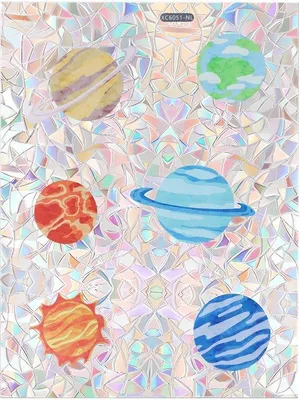 Imagen del producto de Decoración para habitación infantil: adhesivos de PVC estáticos con motivos de planetas y pájaros, ideales para decorar la cocina