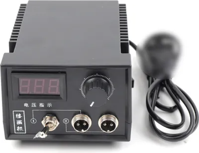 Zdjęcie produktu dla 60W Zestaw do malowania ogniem Regulowana kolba do malowania ogniem Stanowisko do malowania ogniem z 19 różnymi końcówkami do palenia drutu Cyfrowy wyświetlacz