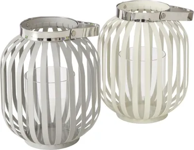 Produktbild von Boltze Windlicht FARLA zum Hängen, aus pulverbeschichtetem Eisen und Glas, 17,8cm hoch