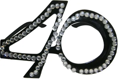 Produktbild von 40er Glamour Brille schwarz
