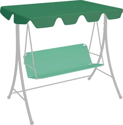 Obrázok produktu pre The Living Store Náhradný baldachýn pre hojdačku hollywood green 188/168x110/145 cm