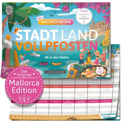 Produktbild von DENKRIESEN - STADT LAND VOLLPFOSTEN® Mallorca Edition - 'Ab in den Süden'
