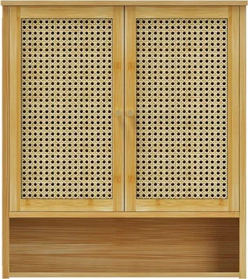 Immagine prodotto di Mobile da parete in bambù per il bagno - 59 x 20,5 x 66,5 cm