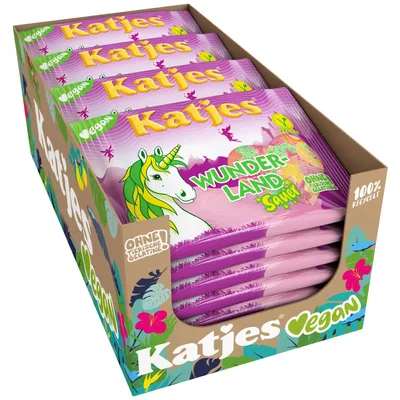 Produktbild von Katjes Wunderland sauer 22 x 175 g im praktischen Thekendisplay