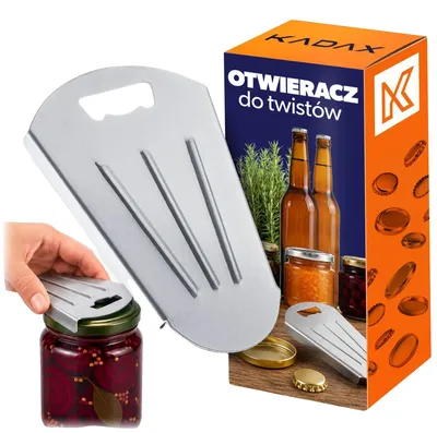 Zdjęcie produktu dla Otwieracz do słoików, stal nierdzewna, antypoślizgowy uchwyt, srebrny