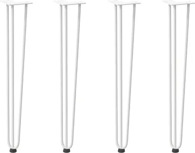 Obrázek produktu pro vidaXL Vlásenkové nohy pro konzolové stolky 4 ks. Bílé 72 cm, masivní ocel