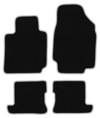 Obrázok produktu pre Velúrové autokoberce pre: Nissan Micra K12 CC 2003-2010 kabriolet čierno-strieborné