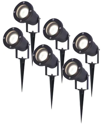 Produktbild von hoftronic LED Gartenstrahler 4W 345lm 4000K IP65 Schwarz 6er Set