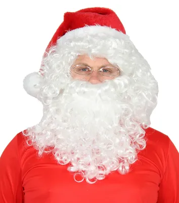 Produktbild von 3-teiliges Weihnachtsmann Set, Perücke Bart Brille