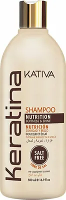 Produktbild von KATIVA KERATINA Shampoo, 500 ml, Shampoo, Nicht-professionell, Frauen, beschädigtes Haar, Behandeltes Haar, Alle Farben