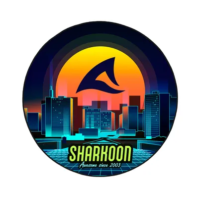 Zdjęcie produktu dla Sharkoon 4044951034352 Sharkoon Bodenschutzmatte - Retro blau/gelb D:120cm
