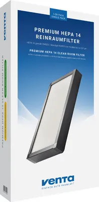 Produktbild von Venta PREMIUM HEPA 14, Luftreinigerfilter, HEPA, 99,995%, Box