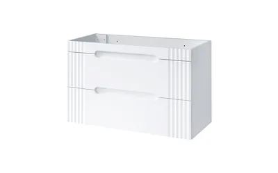 Immagine prodotto di Mobile Bagno Sotto Lavabo 100 Cm Bianco 2 Cassetti Moderno