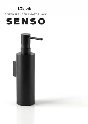 LAVITA Seifenspender Senso für Wandmontage Schwarz matt – weitere Produktansicht 2