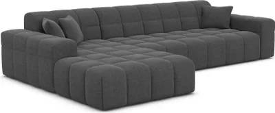 Produktbild von Strukturstoff L-Form Sofa Nivara Anthrazit Links