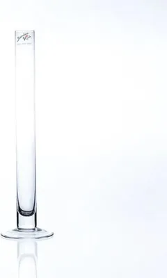 Produktbild von Sandra Rich Glasvase klar, H 30cm, Ø 3cm, mit Fuß, rund, Reagenzglas Solifleur, 1 Stück