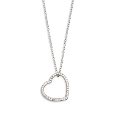 Image de Xenox XS2777 Chaîne avec pendentif femme coeur zirconium argent sterling
