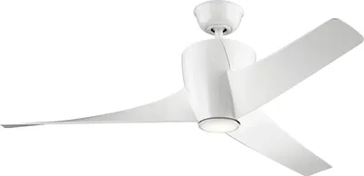 Immagine prodotto di Ventilatore da soffitto 142 cm con luce LED 10W telecomando bianco Phree Kichler