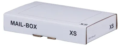 Produktbild von 20x Versandkarton 244x145x43mm MAILBOX XS mit Steckverschluss wiederverschließbar für Maxibrief weiß