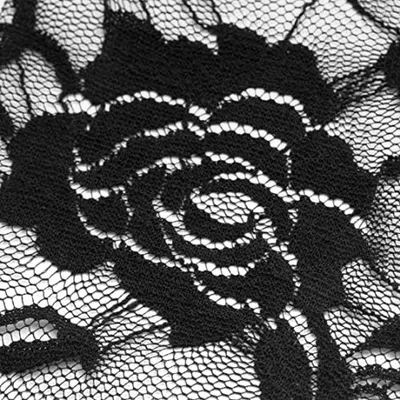 Produktbild von Coucoland Damen Satin Classic Opera Fest Party Handschuhe - 1920er Jahre Lang Kurz Elastisch (Fingerlos Spitze Lang/Schwarz)