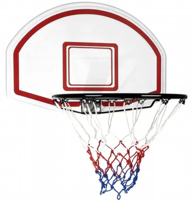 Image de Panneau de basket-ball Sedco 3201B BLANC - panier + filet 60*40cm rouge