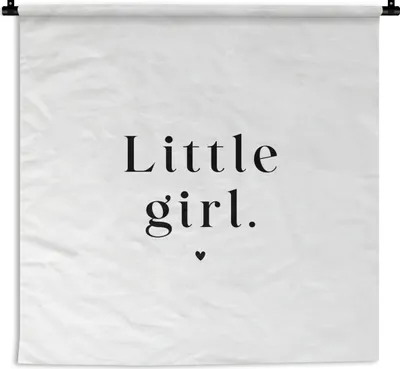 Produktbild von MuchoWow® Wandteppich Wandbehang Sprichwörter - Kleines Mädchen - Kinder - Zitate 60x60 cm Tapisserie Dekoration Wandtuch - Dekorationen - Wand Decke