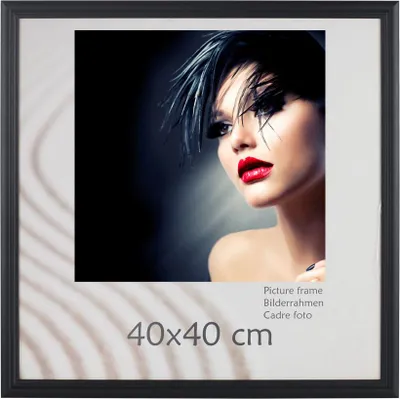 Produktbild von Artos Holz Bilderrahmen Acrylglas Plexi Lifestyle Foto Rahmen Collage Wanddeko Poster - Farbe: Schwarz | Format: 40x40