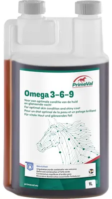 Productafbeelding van PrimeVal Omega 3-6-9 paard (1000 ml)