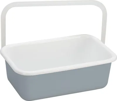 Produktbild von HoneyWare Frischhaltedose Color Line S 0,42l flach grau Emaille