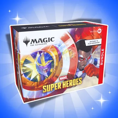 Produktbild von Magic: The Gathering Marvel Super Heroes Bundle Deutsch – Fat Pack mit 9 Play-Boostern